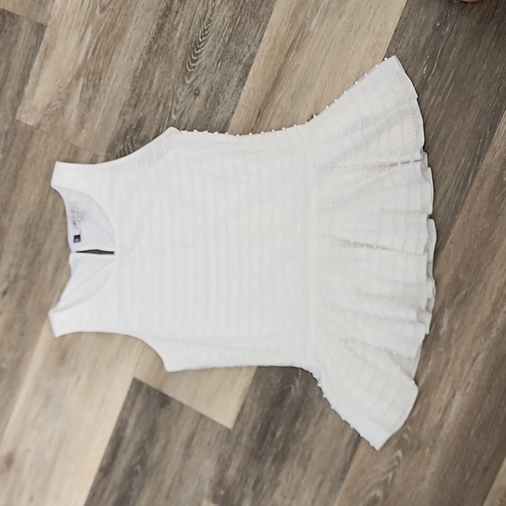 Jennifer Lopez white beaded top sz small